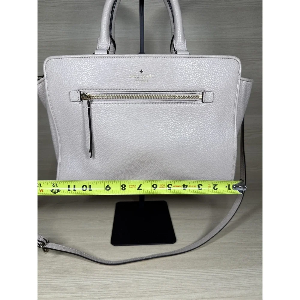 Kate Spade North Court Anton Satchel Cream Tote Purse Crossbody Strap Gold‎